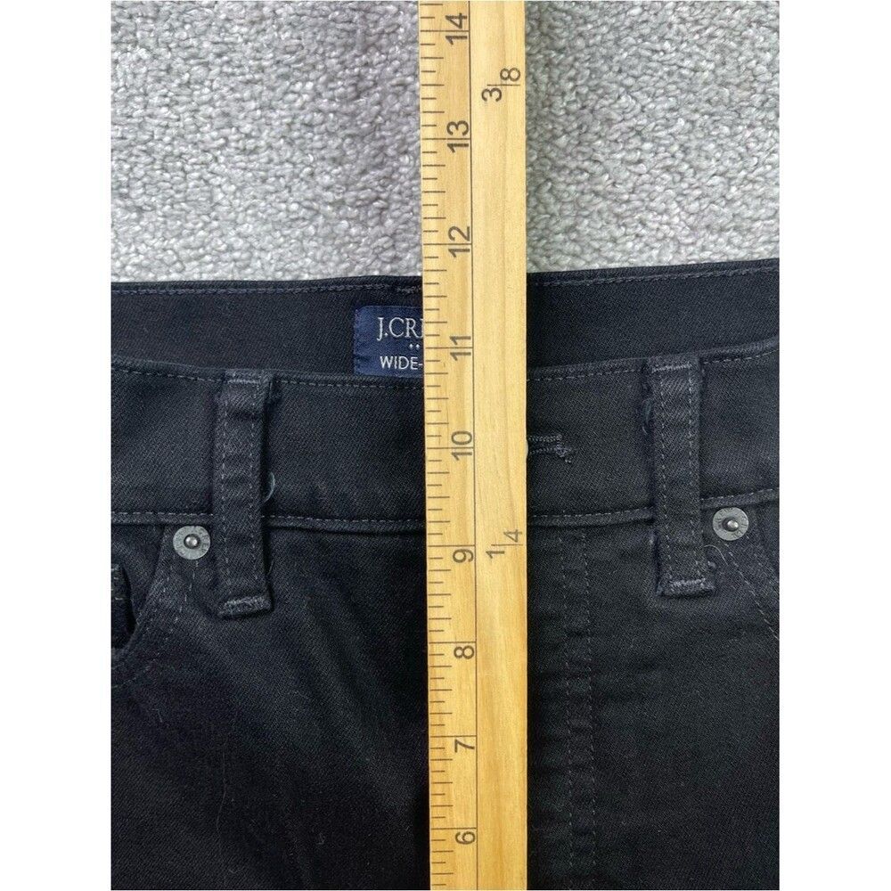 J. Crew Factory Jeans Women's 28 Black Wide Leg Cropped Slim Fit High Rise Denim - Picture 8 of 11